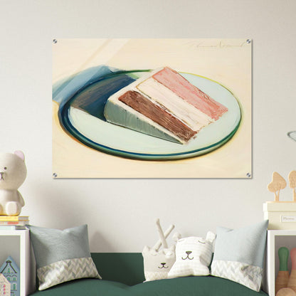 Cake Slice - 1979 - Wayne Thiebaud Acrylic Print - 70x100 cm / 28x40″ inches