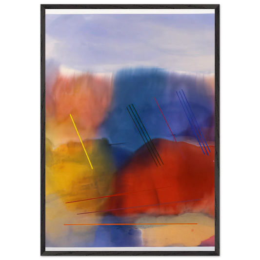 Free Spirit - 1991 - Ronnie Landfield 70x100 cm / 28x40 inches Framed Art Print – Black Wooden Frame