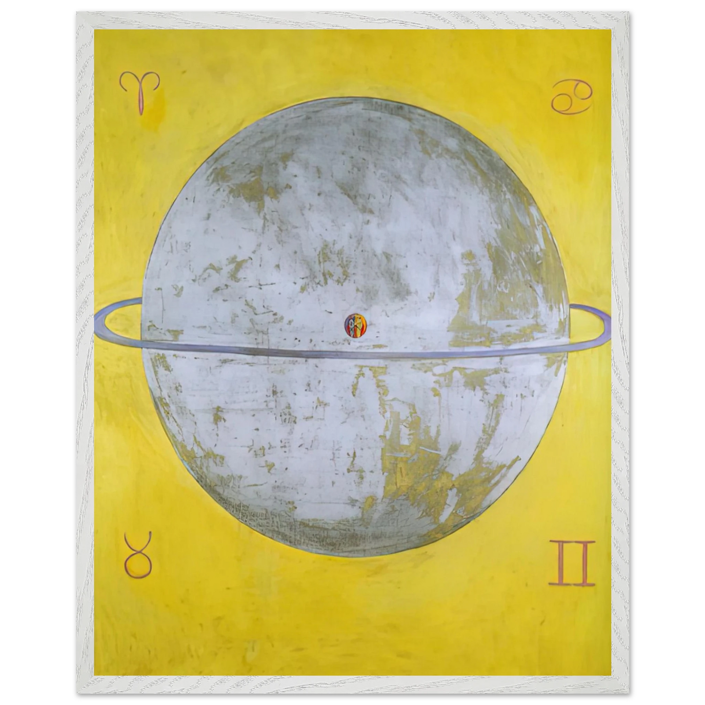Hilma af Klint - THE DOVE NR 12 1915 Wall art - 15x20 cm / 6x8 inches - Premium Wooden Framed Poster With Fine Art Paper-canvas - Wood frame