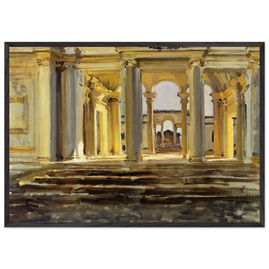 Villa Papa Giulla - John Singer Sargent 70x100 cm / 28x40 inches Framed Art Print – Black Wooden Frame