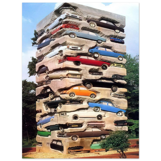 Arman - Long-term parking - 1982  75x100 cm / 30x40inches Fine Art Poster