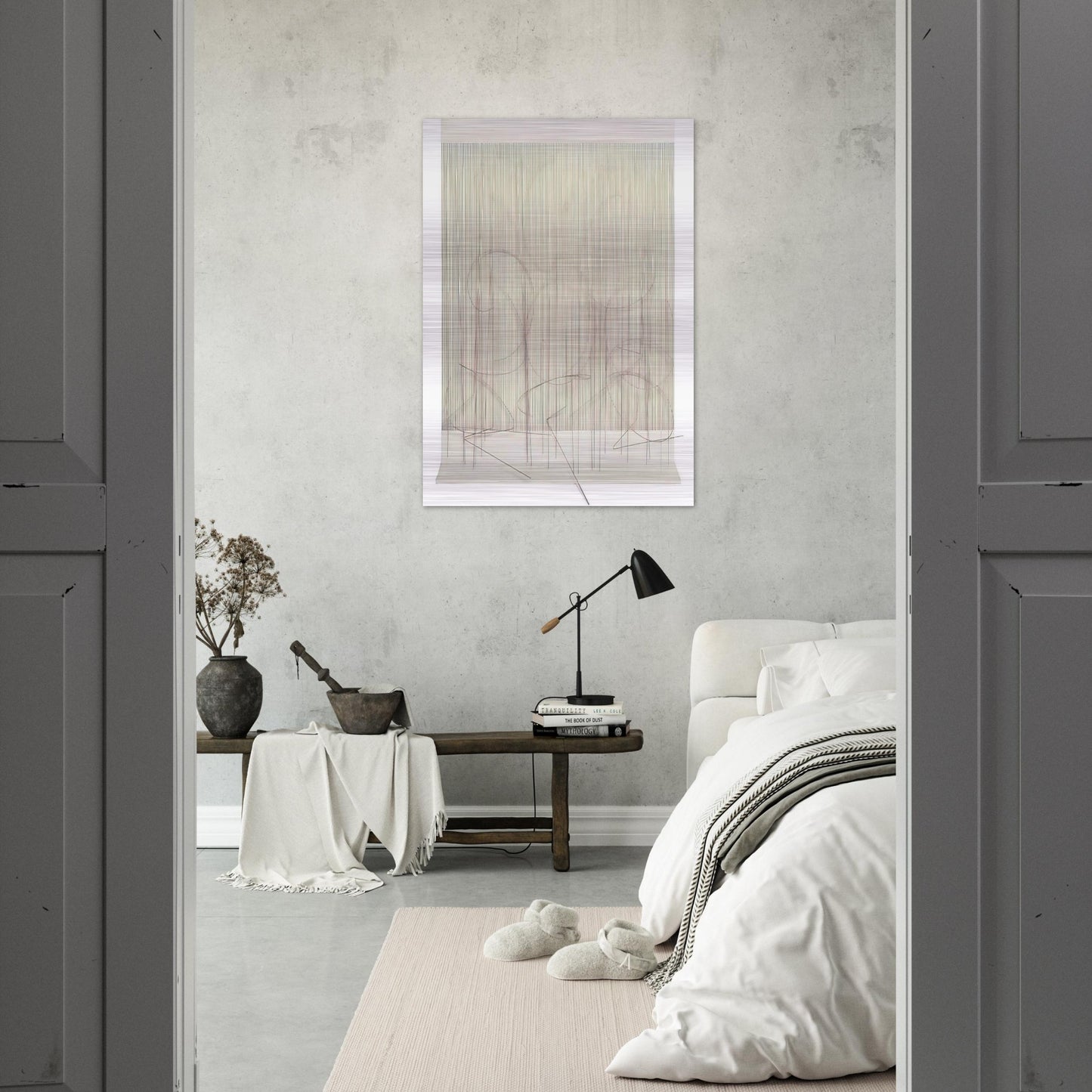 ESCRITURA ROSA PANTA - Jesus Rafael Soto Brushed Aluminum Print - 70x100 cm / 28x40 inches | Jesus Rafael Soto Aluminum Print | Jesus Rafael Soto Prints