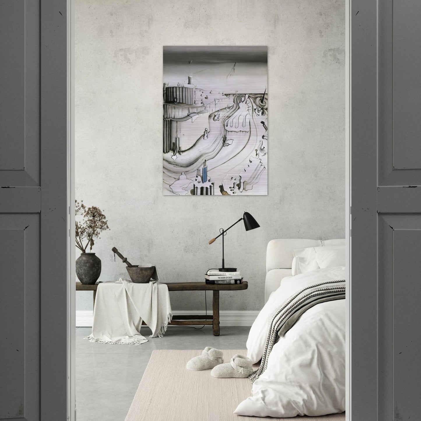 Promontory Palace - Yves Tanguy Brushed Aluminum Print - 70x100 cm / 28x40 inches | Yves Tanguy Aluminum Print | Yves Tanguy Prints