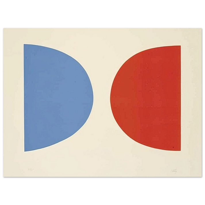 Ellsworth Kelly - Blue and Orange  75x100 cm / 30x40inches Fine Art Poster