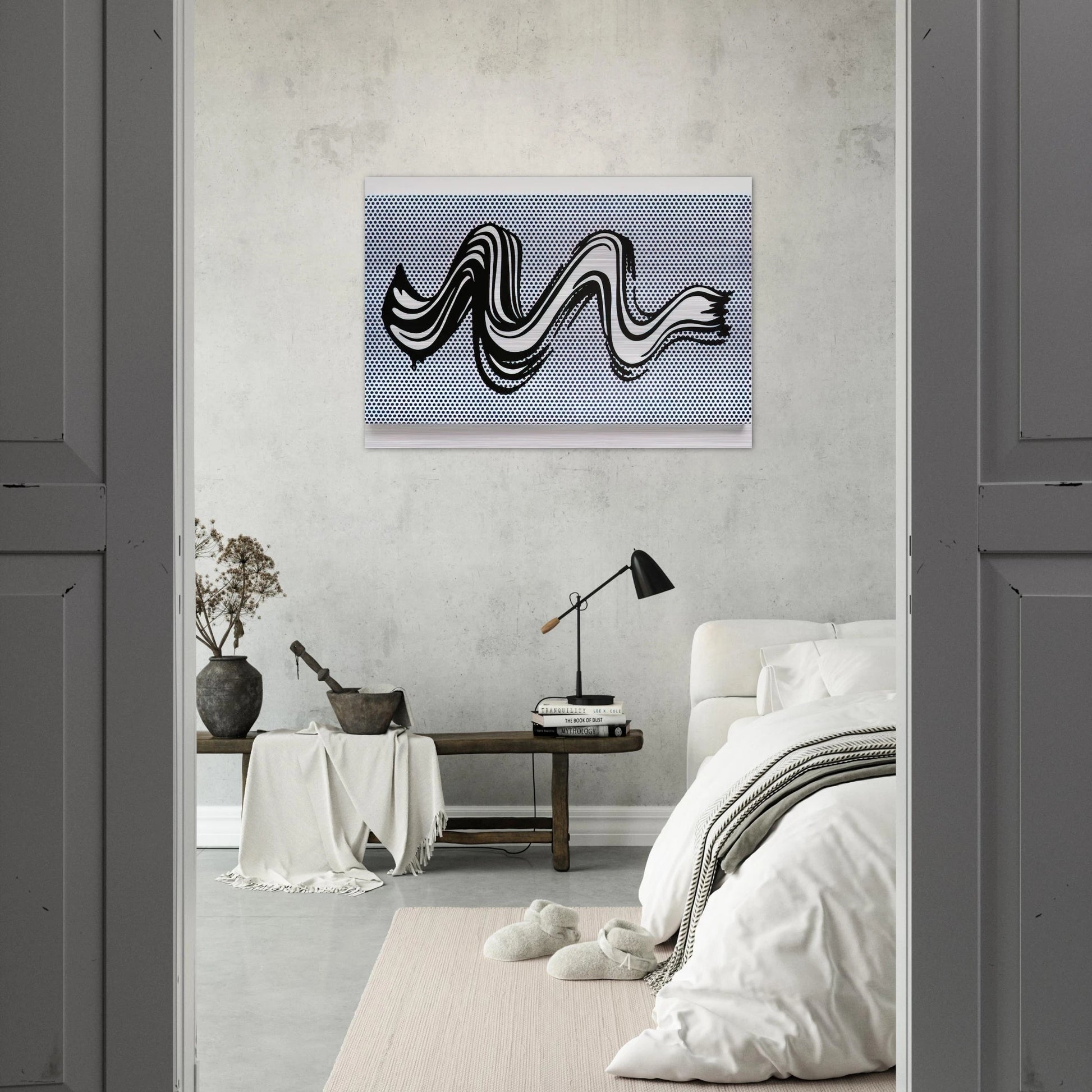 BRUSHSTROKE 1965 - Roy Lichtenstein Brushed Aluminum Print - 70x100 cm / 28x40 inches | Roy Lichtenstein Aluminum Print | Roy Lichtenstein Prints