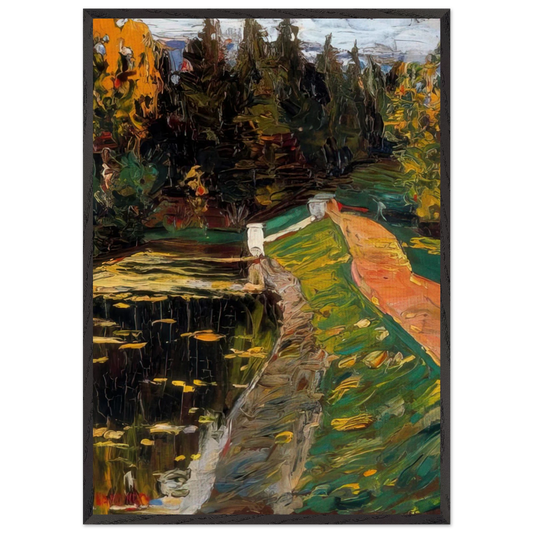 NOTDETECTED189369 - Wassily Kandinsky 70x100 cm / 28x40 inches Framed Art Print – Black Wooden Frame