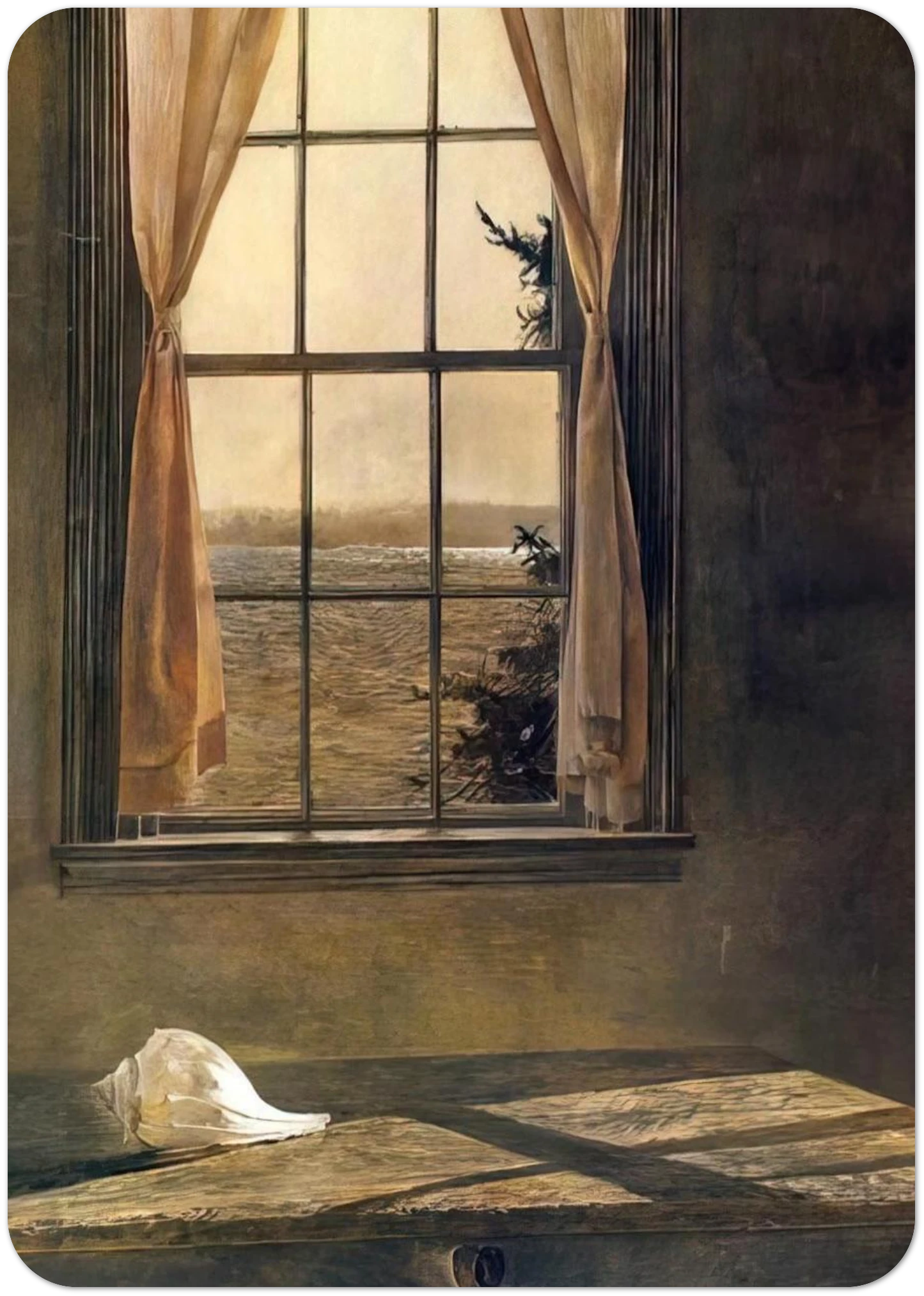 HER ROOM By Andrew Wyeth Pack of 10 Post Cards | Andrew Wyeth Post Cards | A6 (10.5 x 14.8 cm) - 4.1 x 5.8 inches