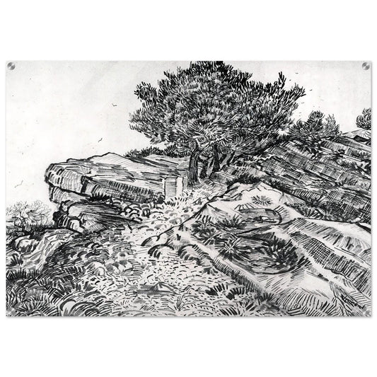 Montmajour - Vincent van Gogh Acrylic Print - 70x100 cm / 28x40″ inches