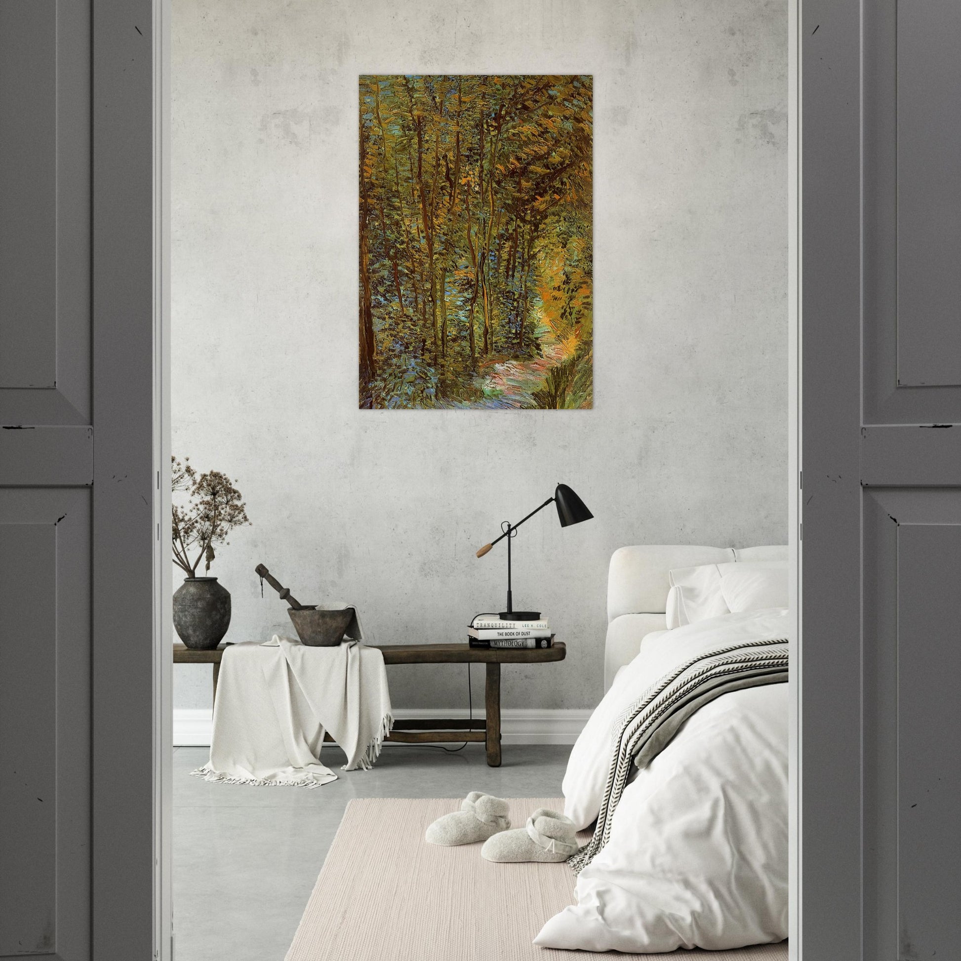 Path in the Woods - Vincent van Gogh Brushed Aluminum Print - 70x100 cm / 28x40 inches | Vincent van Gogh Aluminum Print | Vincent van Gogh Prints