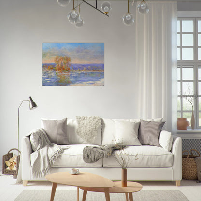Floating Ice near Bennecourt - claude monet Brushed Aluminum Print - 70x100 cm / 28x40 inches | claude monet Aluminum Print | claude monet Prints