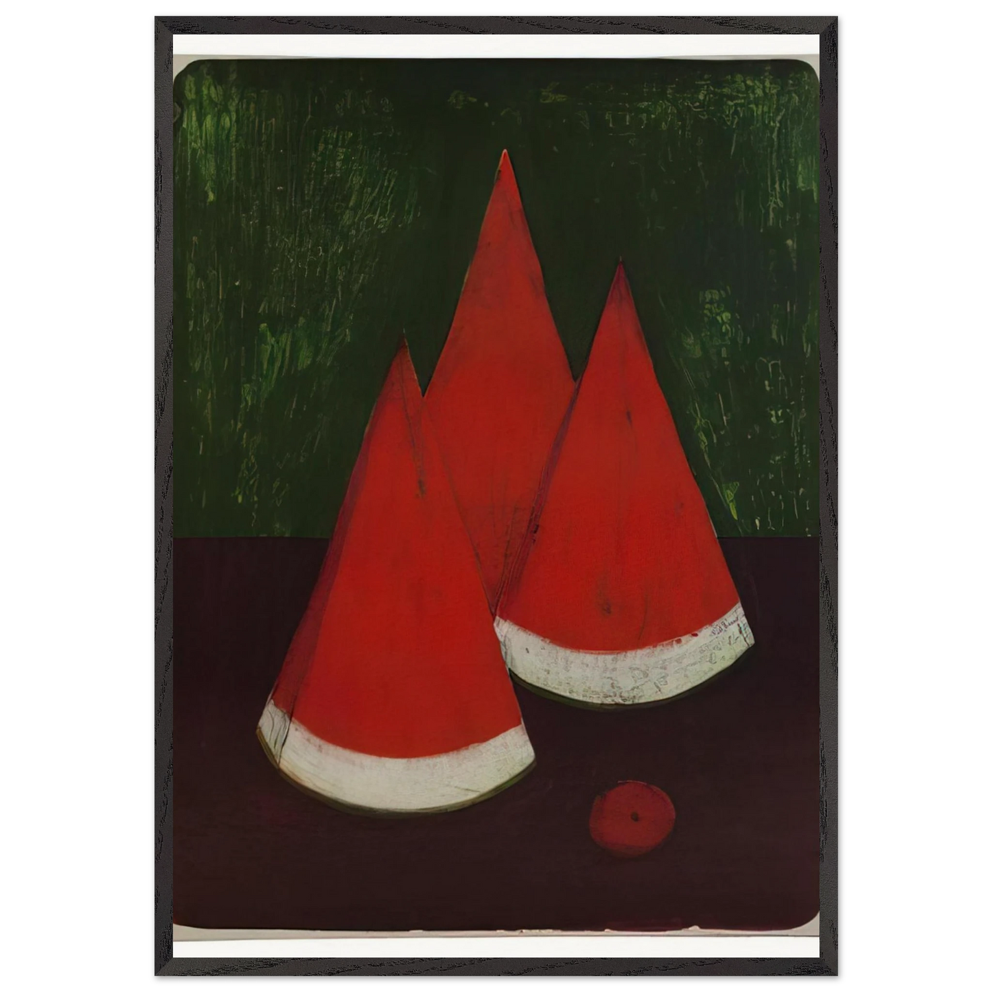 WATERMELONS - Rufino Tamayo 70x100 cm / 28x40 inches Framed Art Print – Black Wooden Frame