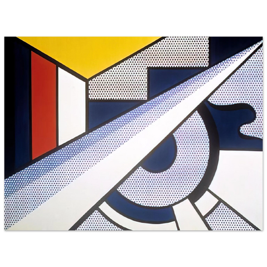 Roy Lichtenstein - MODERN PAINTING WITH WEDGE 1967  75x100 cm / 30x40inches Fine Art Poster