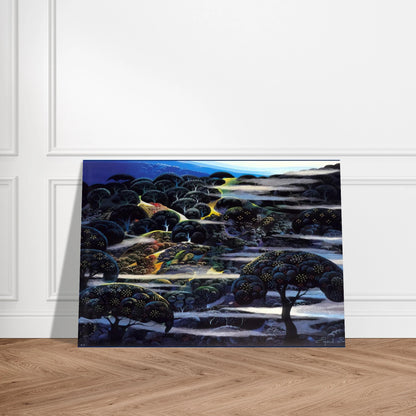 Garden of Eden - Eyvind Earle Brushed Aluminum Print - 70x100 cm / 28x40 inches | Eyvind Earle Aluminum Print | Eyvind Earle Prints