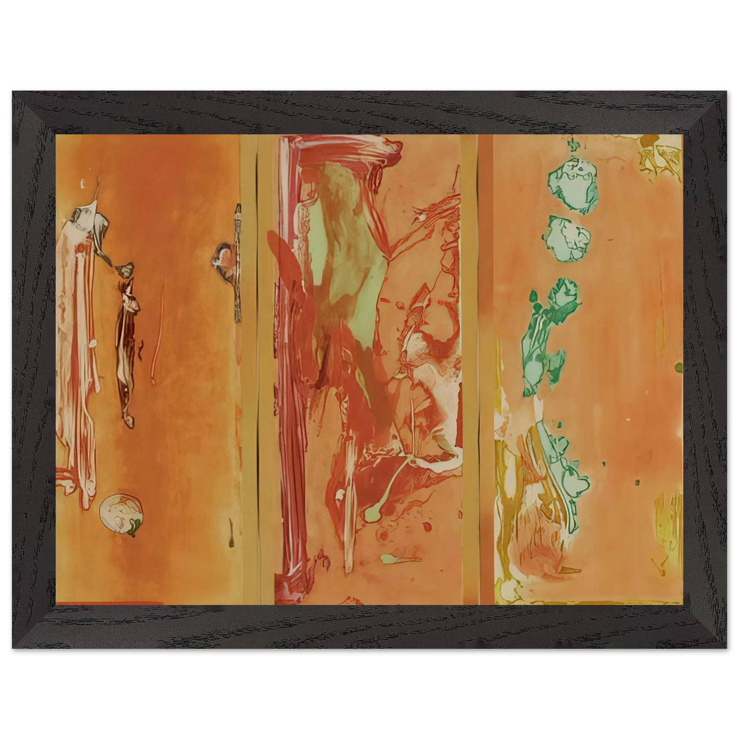Helen Frankenthaler - Gateway - 1988 Wall art - 15x20 cm / 6x8 inches - Premium Wooden Framed Poster With Fine Art Paper-canvas - Wood frame