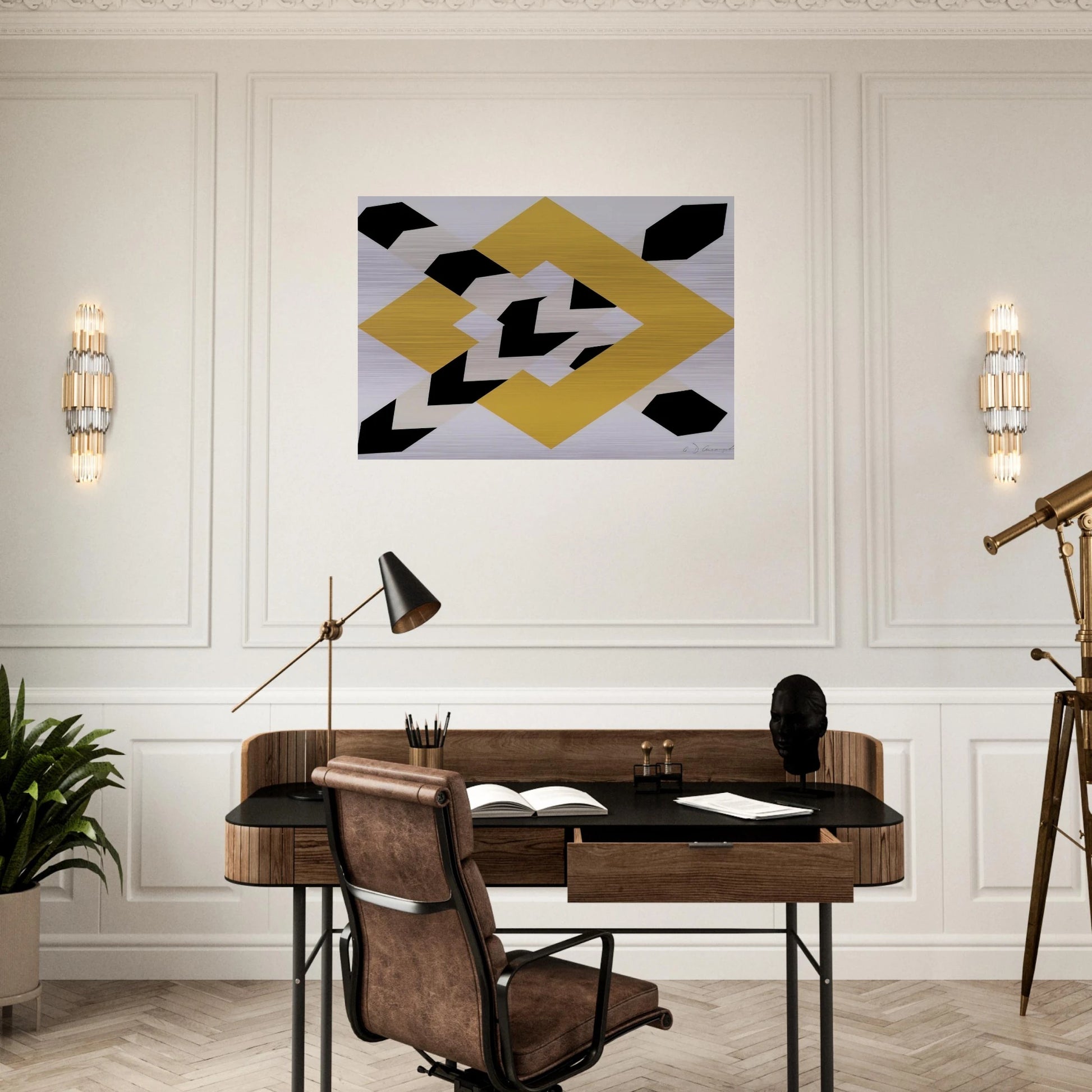 Constellation - 1971 - Allan D Arcangelo Brushed Aluminum Print - 70x100 cm / 28x40 inches | Allan D Arcangelo Aluminum Print | Allan D Arcangelo Prints