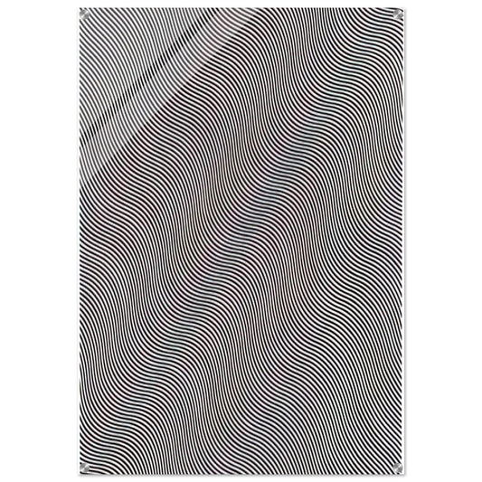 UNTITLED DIAGONAL CURVE 1966 - Bridget Riley Acrylic Print - 70x100 cm / 28x40″ inches
