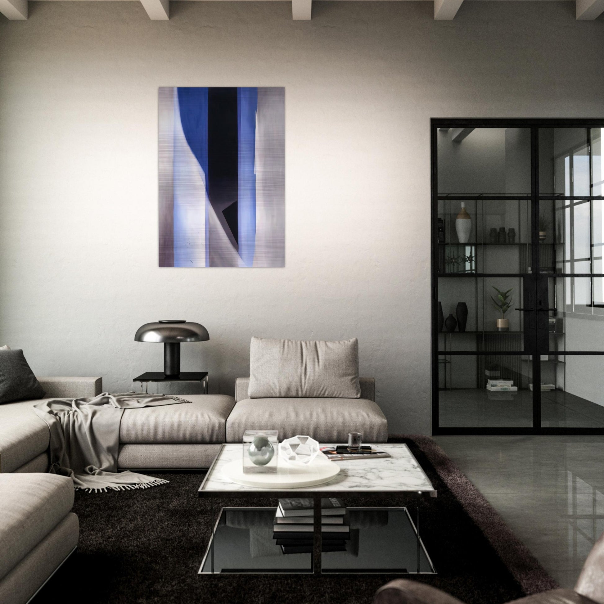 Blue 2 - Georgia O'Keeffe Brushed Aluminum Print - 70x100 cm / 28x40 inches | Georgia O'Keeffe Aluminum Print | Georgia O'Keeffe Prints