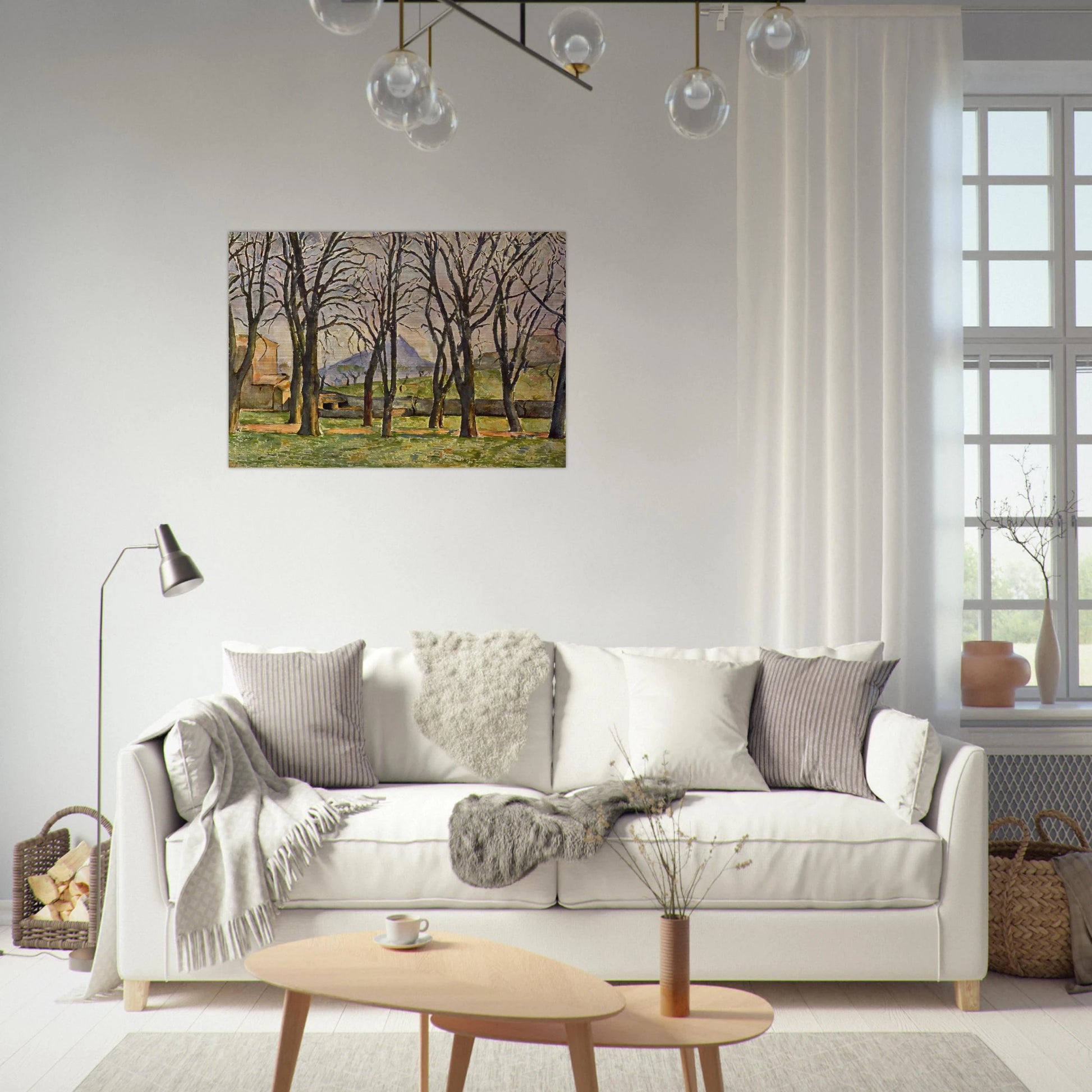 Chestnut Trees at the Jas de Bouffan - Paul Cézanne Brushed Aluminum Print - 70x100 cm / 28x40 inches | Paul Cézanne Aluminum Print | Paul Cézanne Prints