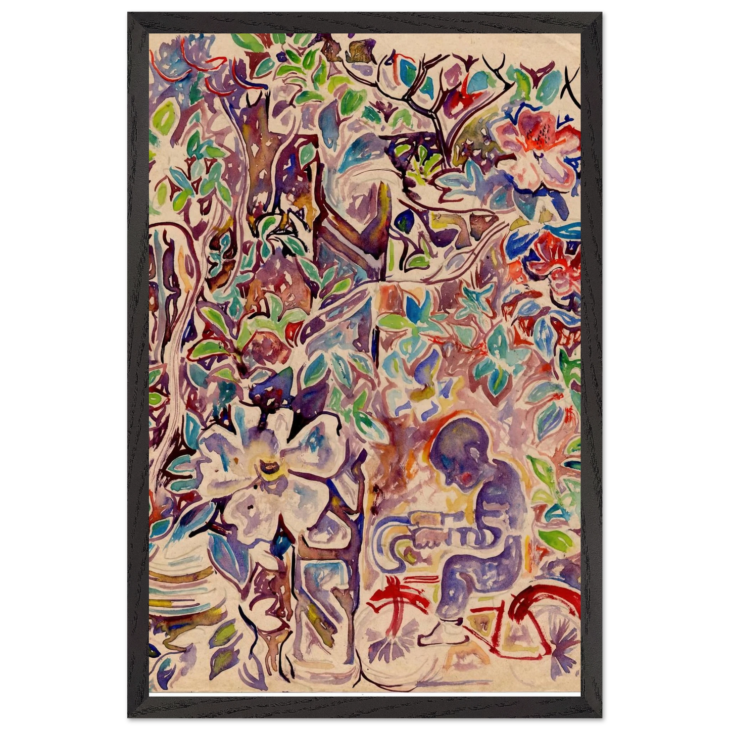 Walter Inglis Anderson - Walter Anderson Wall art - A3 (29.7 x 42  cm) - Premium Wooden Framed Poster With Fine Art Paper-canvas - Black frame