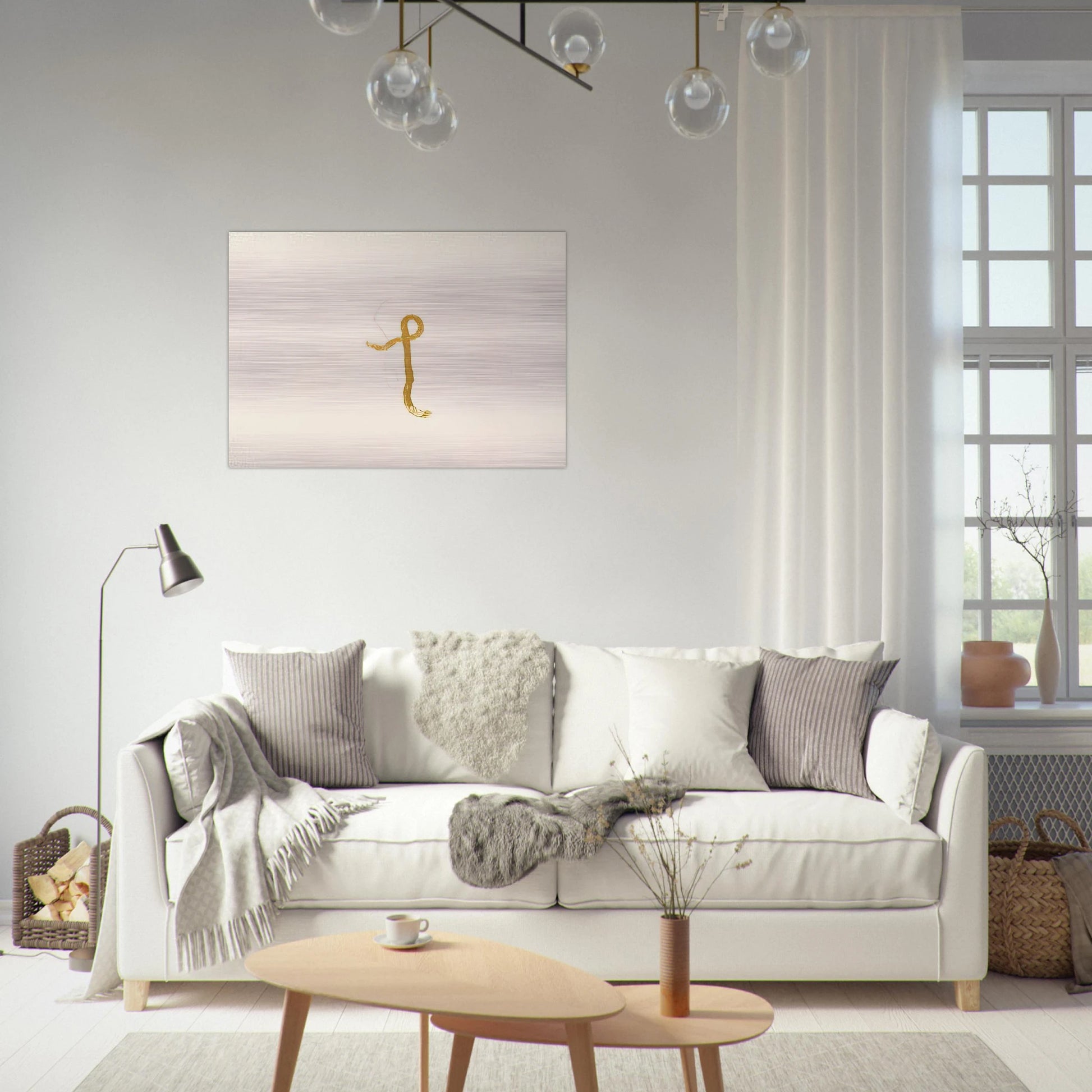 Strings - Abstract Expressionism - John Cage Brushed Aluminum Print - 70x100 cm / 28x40 inches | John Cage Aluminum Print | John Cage Prints
