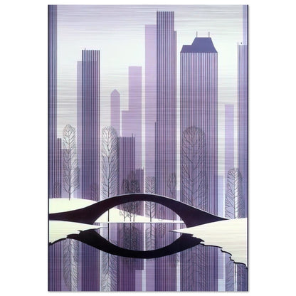 Central Park - Eyvind Earle Brushed Aluminum Print - 70x100 cm / 28x40 inches | Eyvind Earle Aluminum Print | Eyvind Earle Prints
