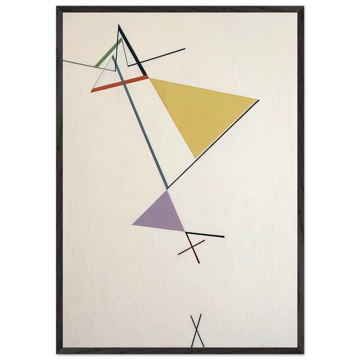 Desarrollo del triangulo - 1951 - Tomas Maldonado 70x100 cm / 28x40 inches Framed Art Print – Black Wooden Frame