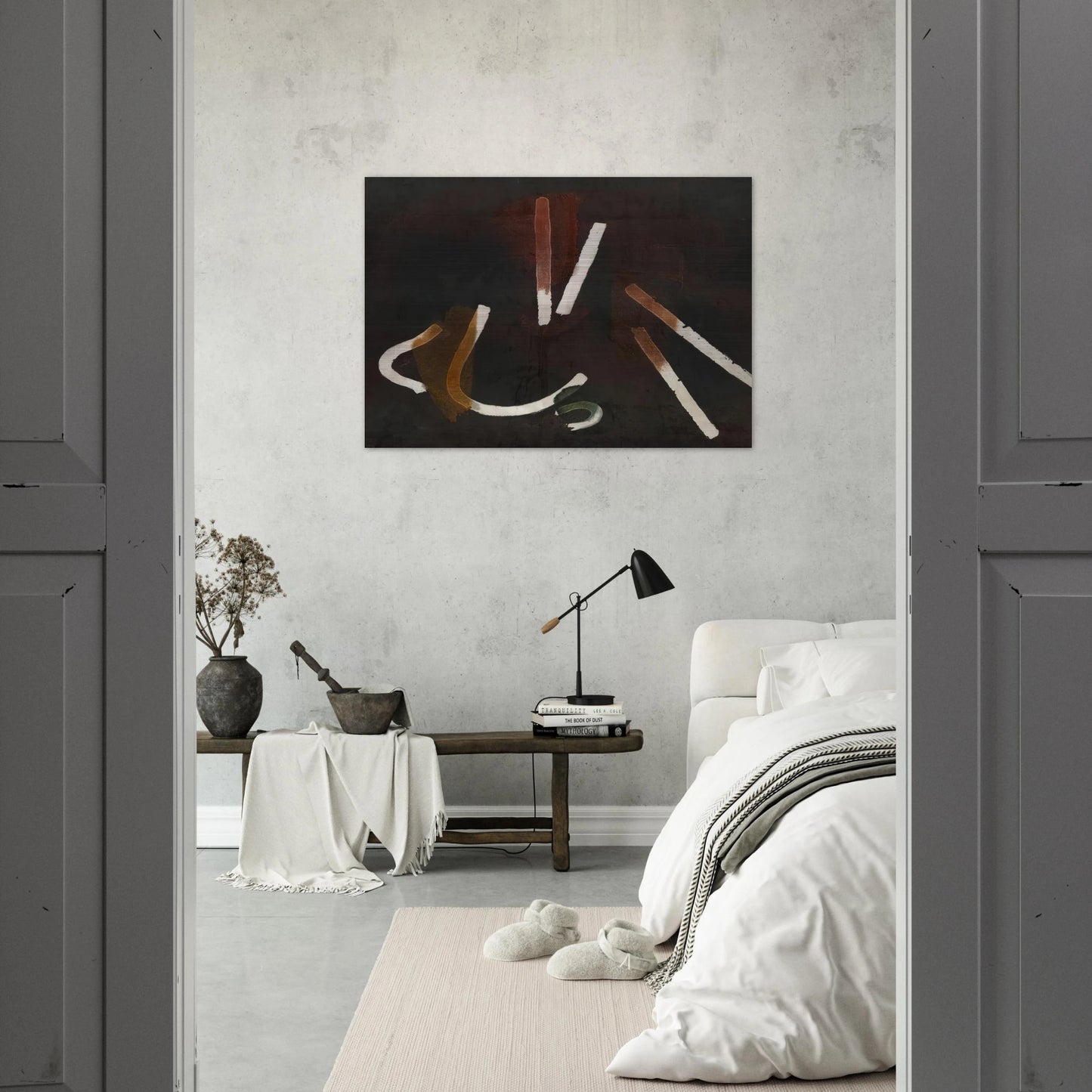 Composition Brun - 1933 - John Ferren Brushed Aluminum Print - 70x100 cm / 28x40 inches | John Ferren Aluminum Print | John Ferren Prints