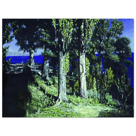 Arkhyp Kuindzhi - Cypresses on a Seashore. The Crimea  75x100 cm / 30x40inches Fine Art Poster