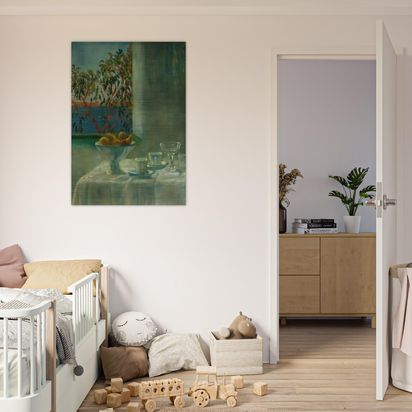 STILL LIFE BY A WINDOW - Salvador Dali Brushed Aluminum Print - 70x100 cm / 28x40 inches | Salvador Dali Aluminum Print | Salvador Dali Prints