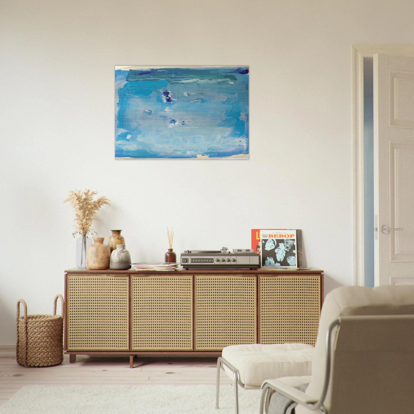 Untitled - Color Field Painting, Lyrical Abstraction - Helen Frankenthaler Brushed Aluminum Print - 70x100 cm / 28x40 inches | Helen Frankenthaler Aluminum Print | Helen Frankenthaler Prints