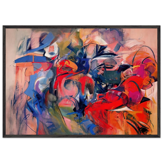 Fanfare - 1968 - Miriam Schapiro 70x100 cm / 28x40 inches Framed Art Print – Black Wooden Frame