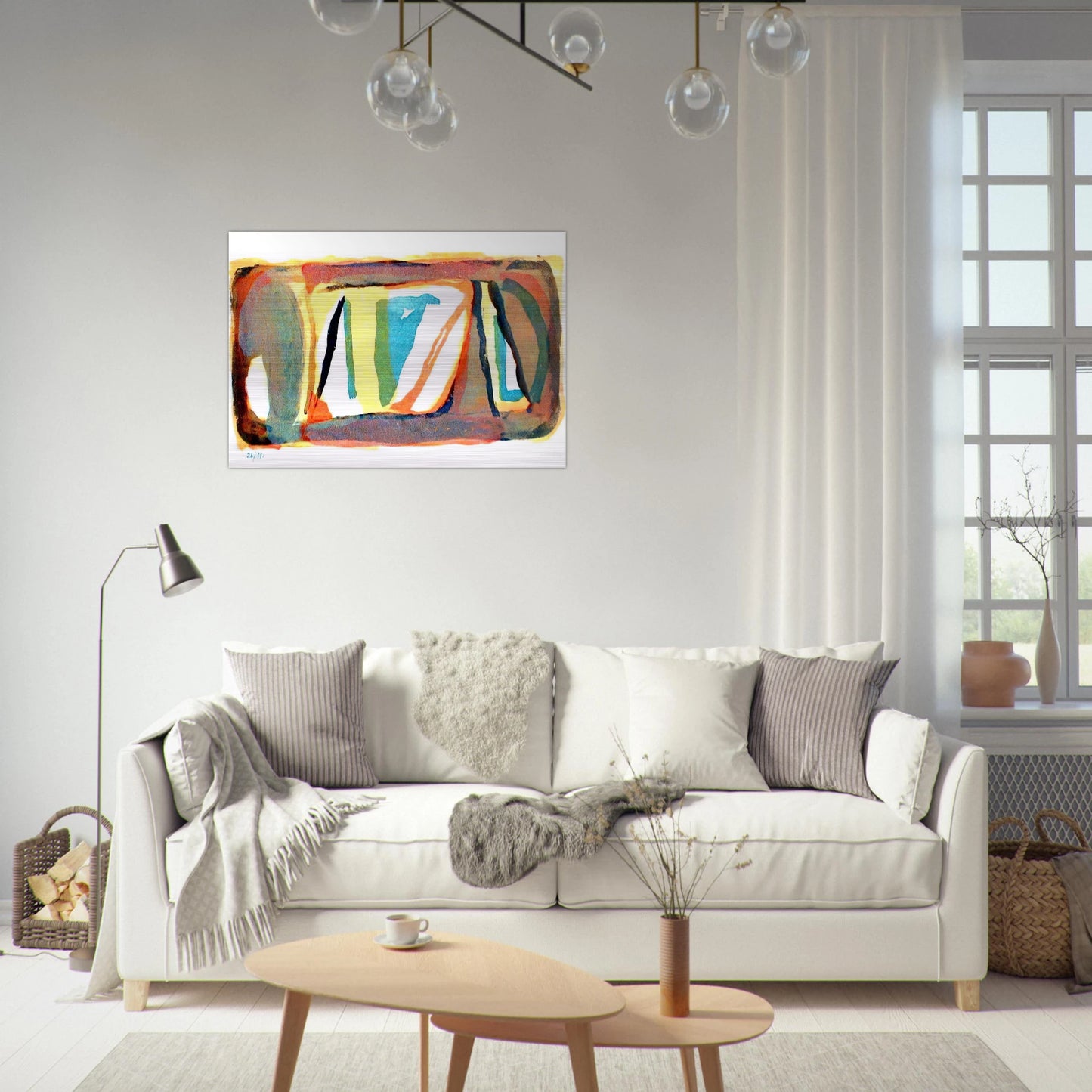 Etendue - 1974 - Bram van Velde Brushed Aluminum Print - 70x100 cm / 28x40 inches | Bram van Velde Aluminum Print | Bram van Velde Prints