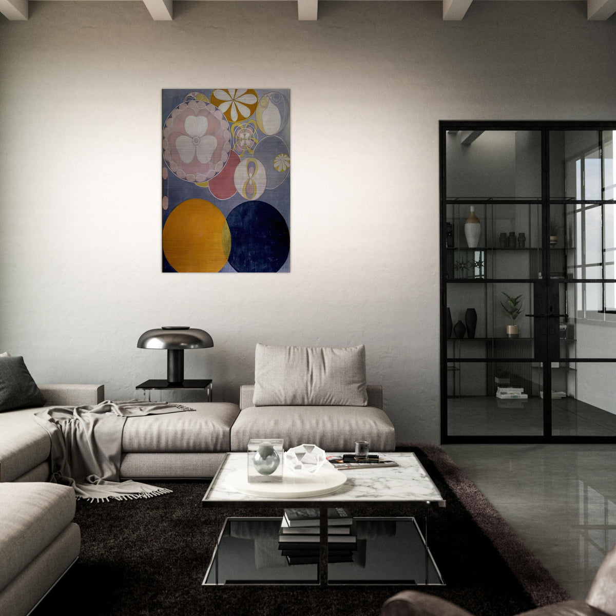 DE TIO ST RSTA N 2 BARNAALDERN 1907 - Hilma af Klint Brushed Aluminum Print - 70x100 cm / 28x40 inches | Hilma af Klint Aluminum Print | Hilma af Klint Prints