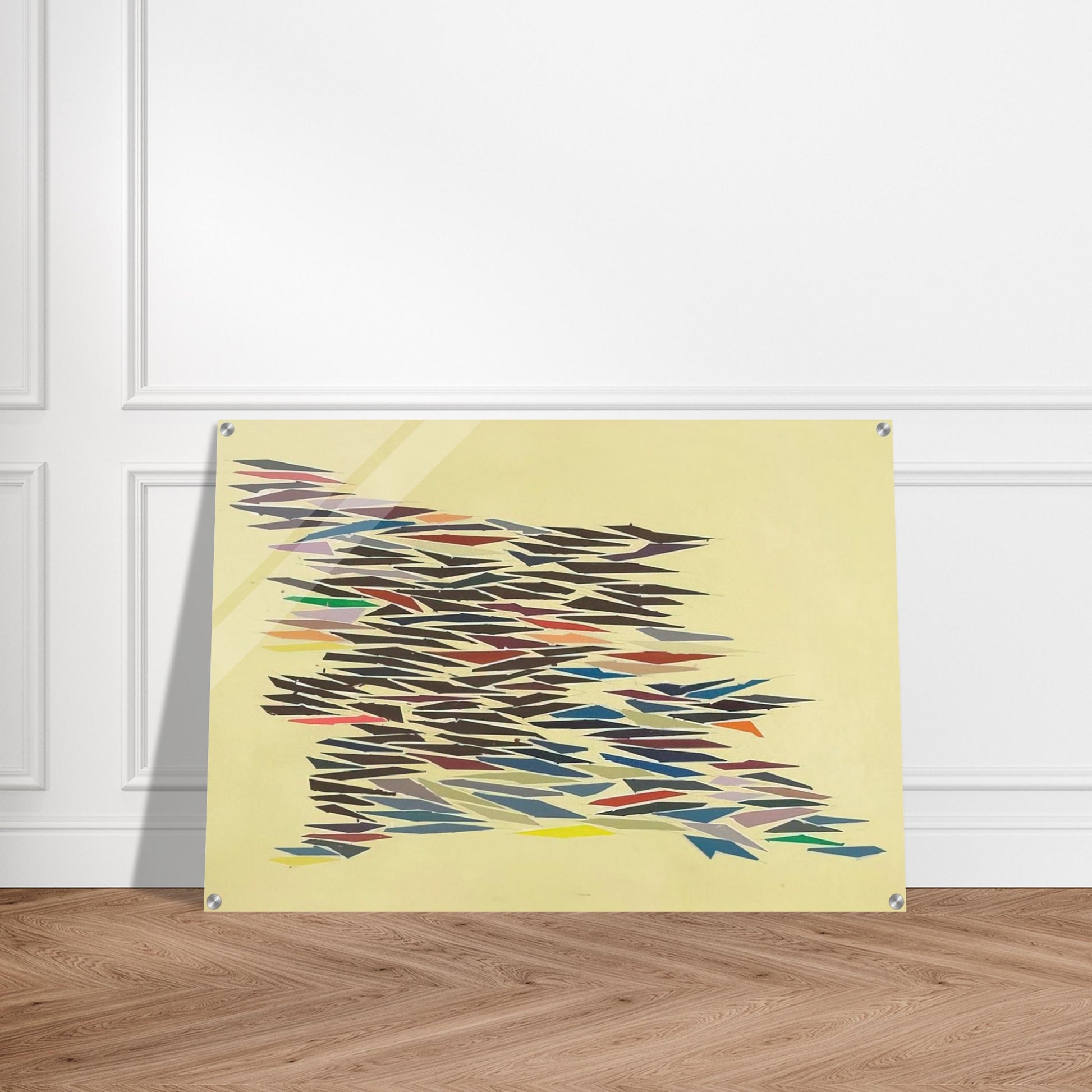 Colors with Yellow - Post-Painterly Abstraction - Robert Goodnough Acrylic Print - 70x100 cm / 28x40″ inches