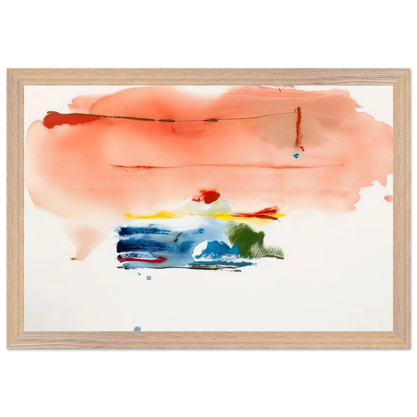 Helen Frankenthaler - Santa Fe II - 1986 Wall art - A1 (59.4 x 84.1  cm) - Premium Wooden Framed Poster With Fine Art Paper-canvas - White frame