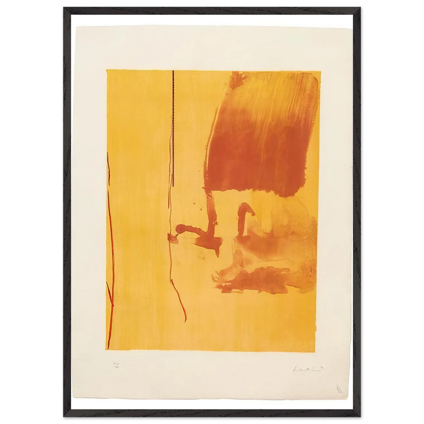 Helen Frankenthaler - Harvest - 1976 Wall art - 40x50 cm / 16x20 inches - Premium Wooden Framed Poster With Fine Art Paper-canvas - Wood frame