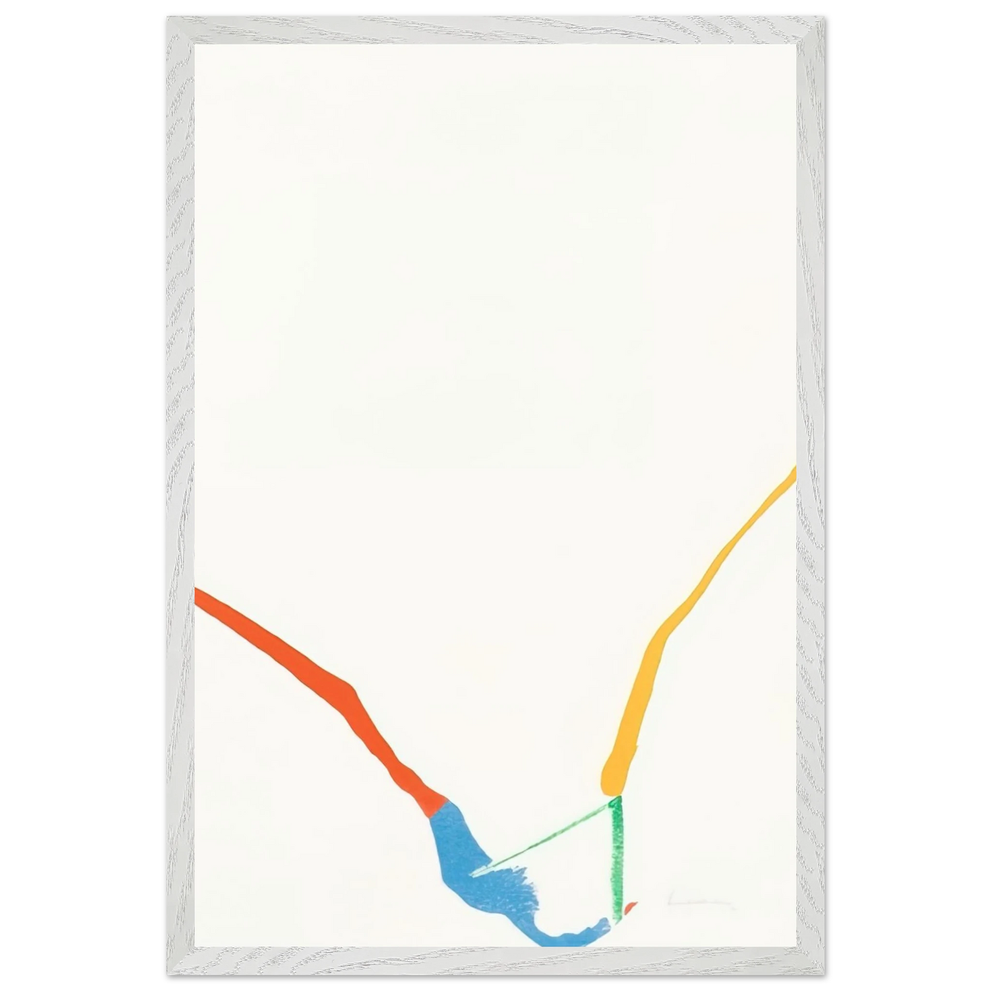 Helen Frankenthaler - What Red Lines Can Do - 1970 Wall art - 40x60 cm / 16x24 inches - Premium Wooden Framed Poster With Fine Art Paper-canvas - Black frame