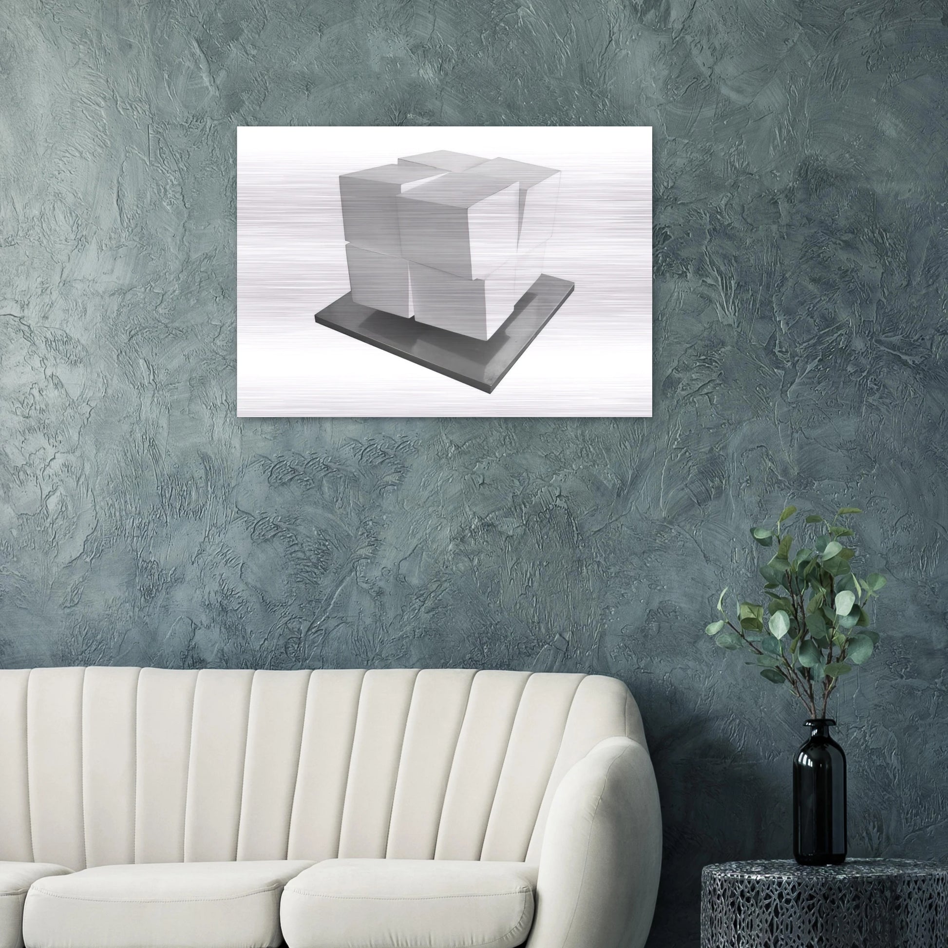 Split Cube - 1962 - Jeremy Moon Brushed Aluminum Print - 70x100 cm / 28x40 inches | Jeremy Moon Aluminum Print | Jeremy Moon Prints