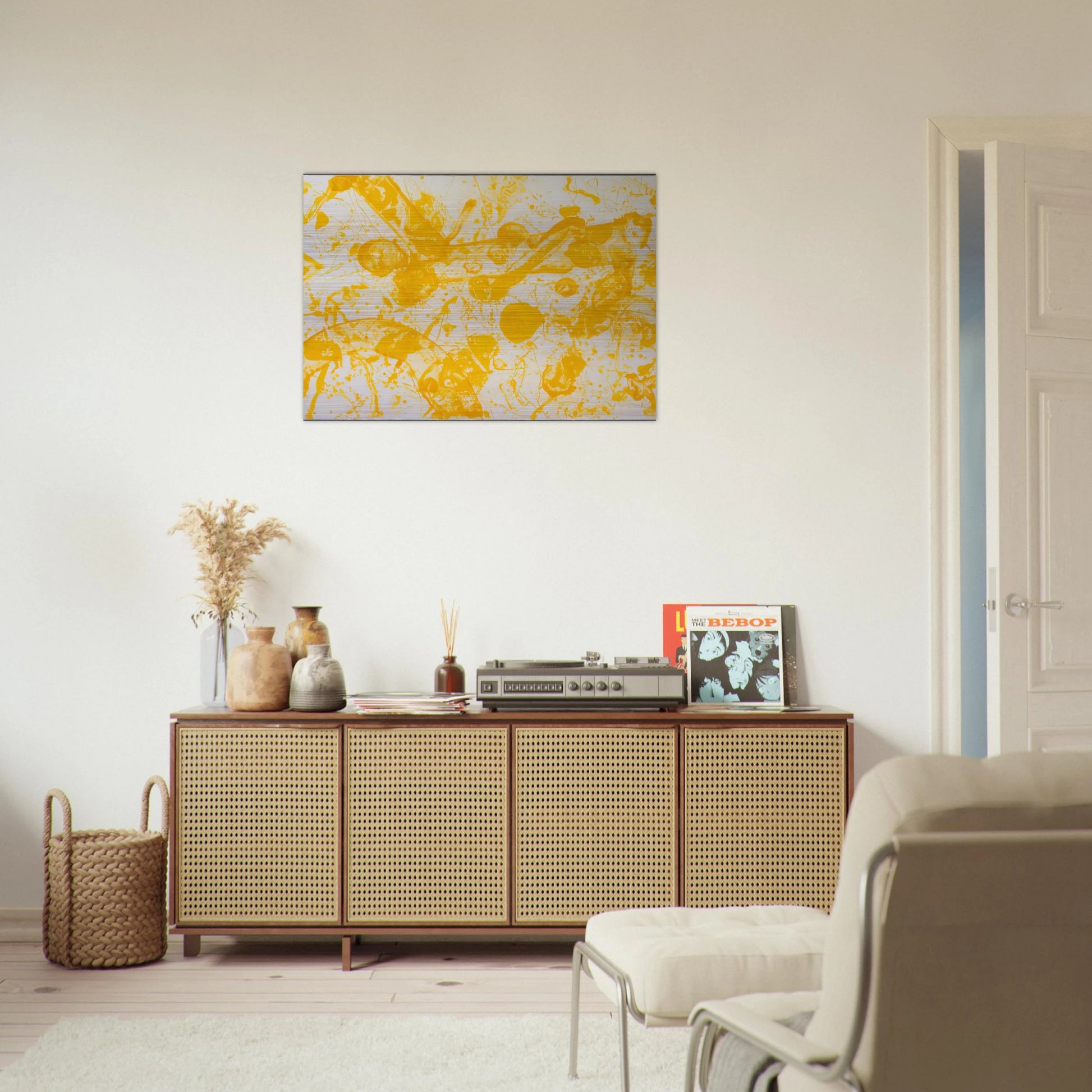 Beaudelaire - Sam Francis Brushed Aluminum Print - 70x100 cm / 28x40 inches | Sam Francis Aluminum Print | Sam Francis Prints