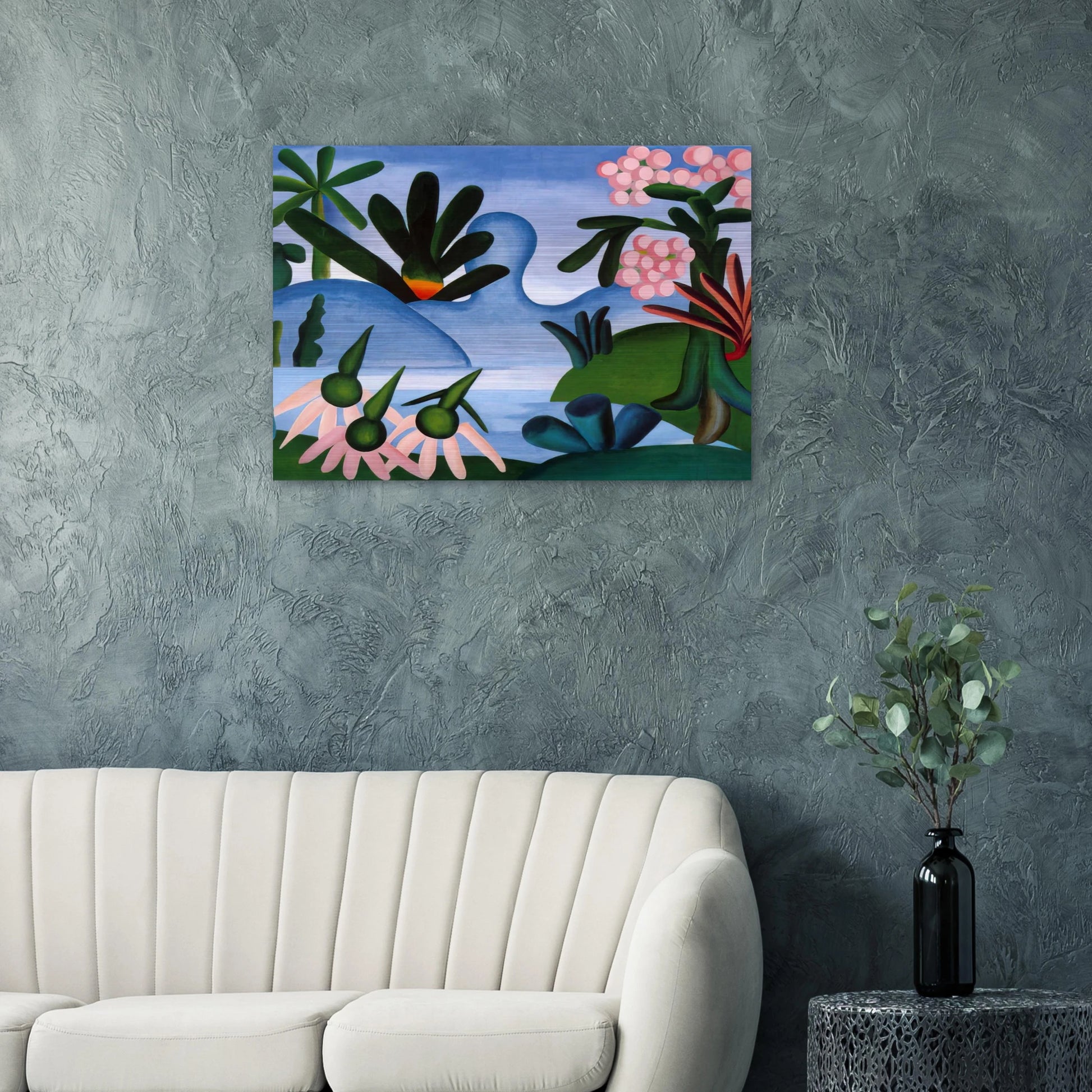The Lake - Tarsila do Amaral Brushed Aluminum Print - 70x100 cm / 28x40 inches | Tarsila do Amaral Aluminum Print | Tarsila do Amaral Prints