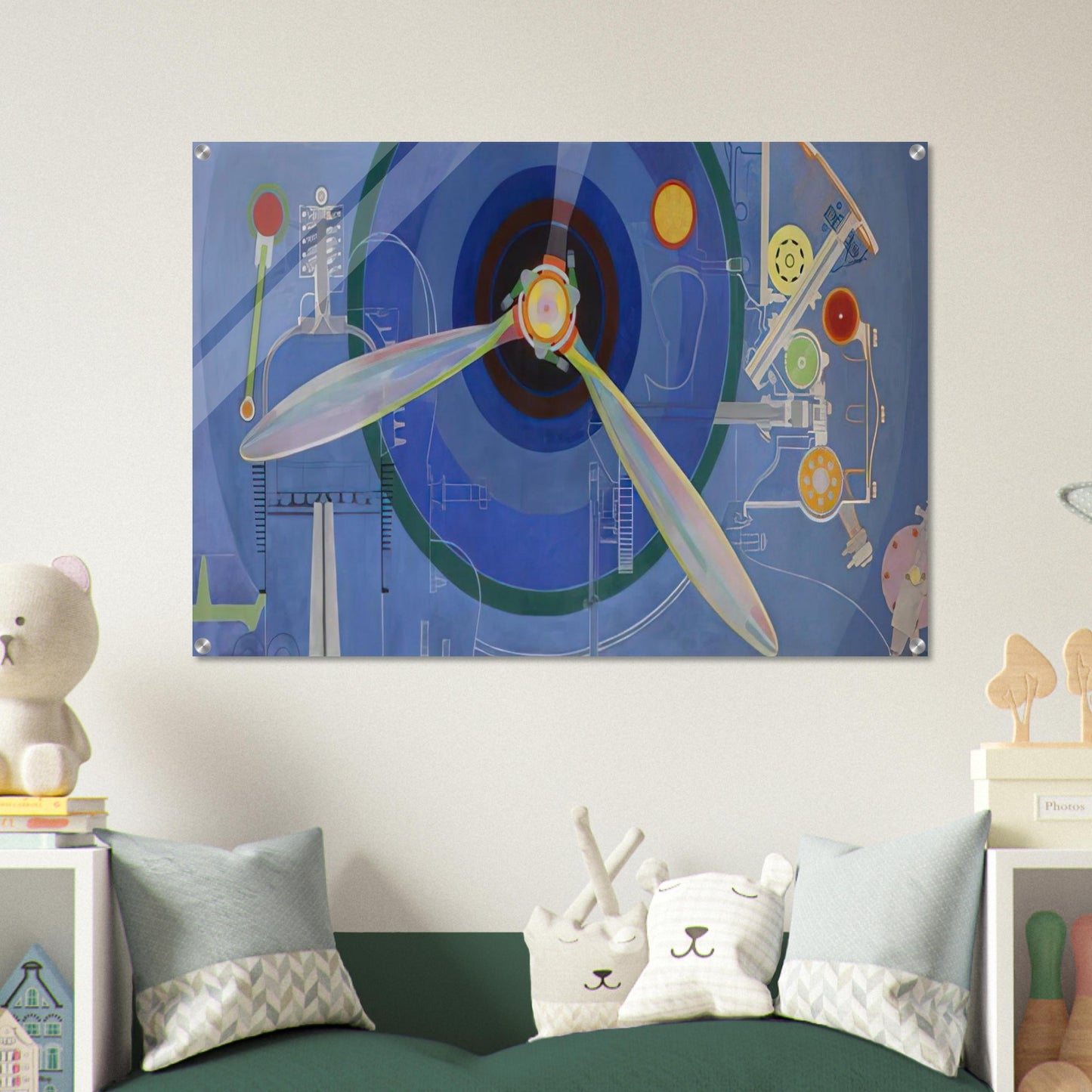 HELICE DECORATION POUR LE PALAIS DE L AIR EXPOSITION INTERNATIONALE DES ARTS ET DES TECHNIQUES DANS 1937 - Sonia Delaunay Acrylic Print - 70x100 cm / 28x40″ inches