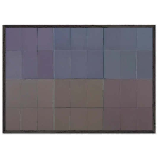 Microchromie gris puissance 6 - Fernand Leduc 70x100 cm / 28x40 inches Framed Art Print – Black Wooden Frame