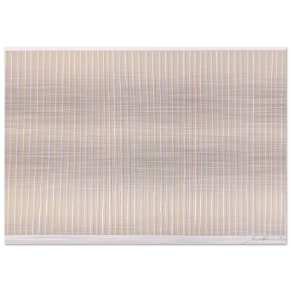 Untitled Pink, Yellow and White - 1980 - Gene Davis Brushed Aluminum Print - 70x100 cm / 28x40 inches | Gene Davis Aluminum Print | Gene Davis Prints