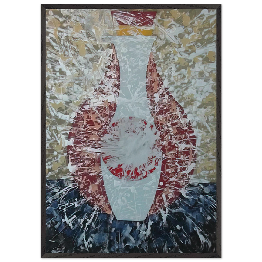 Untitled - 1956 N2 - John Ferren 70x100 cm / 28x40 inches Framed Art Print – Black Wooden Frame