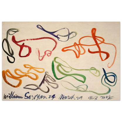 #4 March 29, 1963 NYC - 1963 - William Saroyan Art Prints - 100x150 cm / 40x60″ inches | William Saroyan Poster | William Saroyan Prints