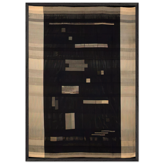 ANCIENT WRITING 1936 - Anni Albers 70x100 cm / 28x40 inches Framed Art Print – Black Wooden Frame