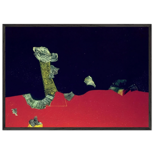 Landscape with shells - Max Ernst 70x100 cm / 28x40 inches Framed Art Print – Black Wooden Frame