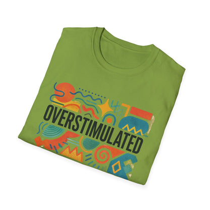 T-shirt "Maman surstimulée" | T-shirt drôle "Maman fatiguée" | Vêtement weirdcore | T-shirt humour Gen Z | T-shirt "Épuisée mais esthétique"