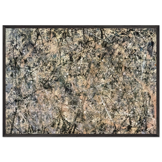 NUMBER 1 LAVENDER MIST 1950 1 - Jackson Pollock 70x100 cm / 28x40 inches Framed Art Print – Black Wooden Frame