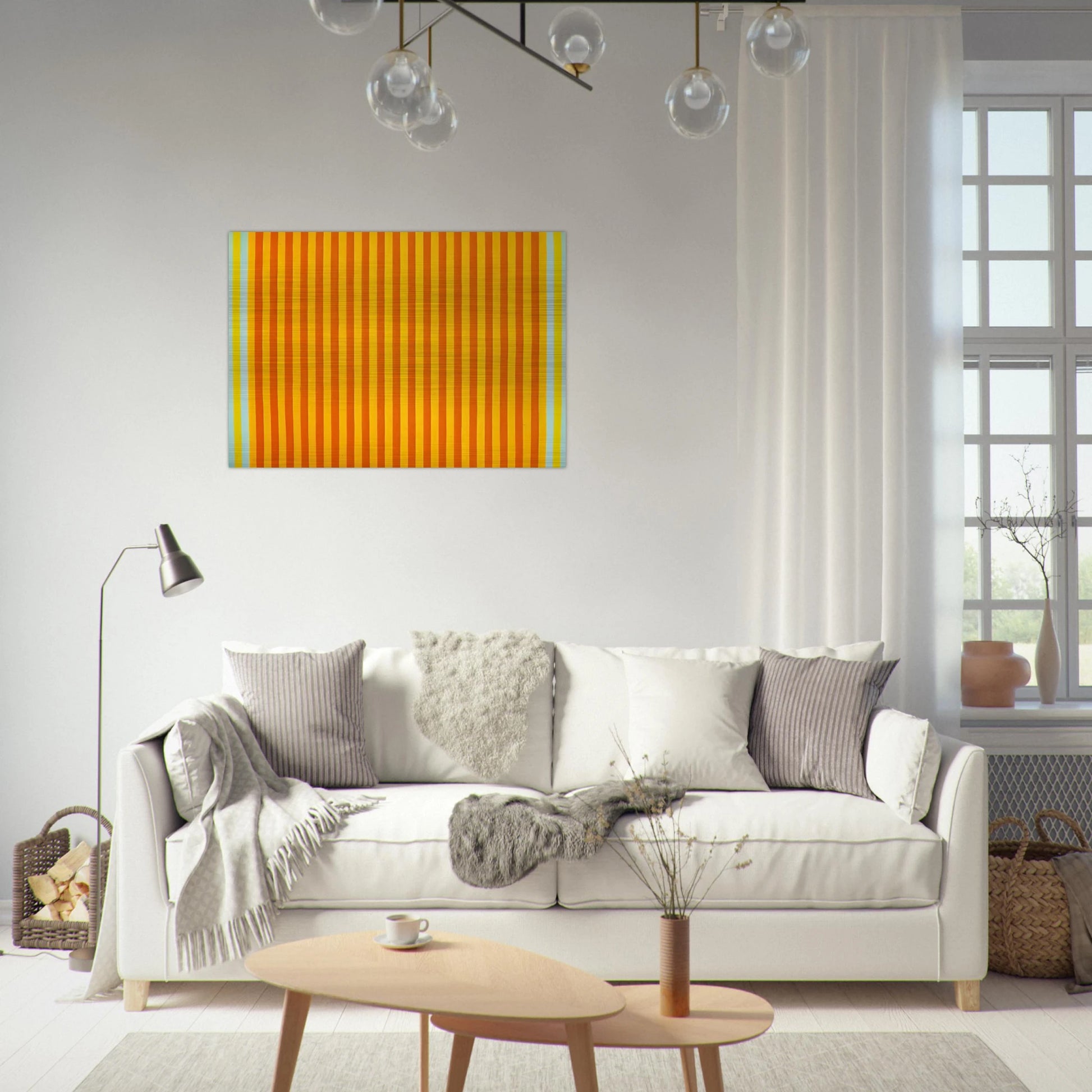 Sunball - 1960 - Gene Davis Brushed Aluminum Print - 70x100 cm / 28x40 inches | Gene Davis Aluminum Print | Gene Davis Prints